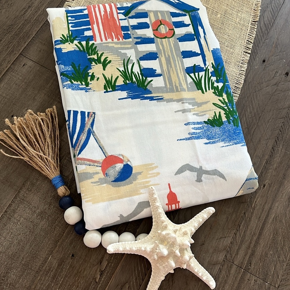 Like New Coastal Home Nautical Beach Ocean Sea Shore Shower Curtain